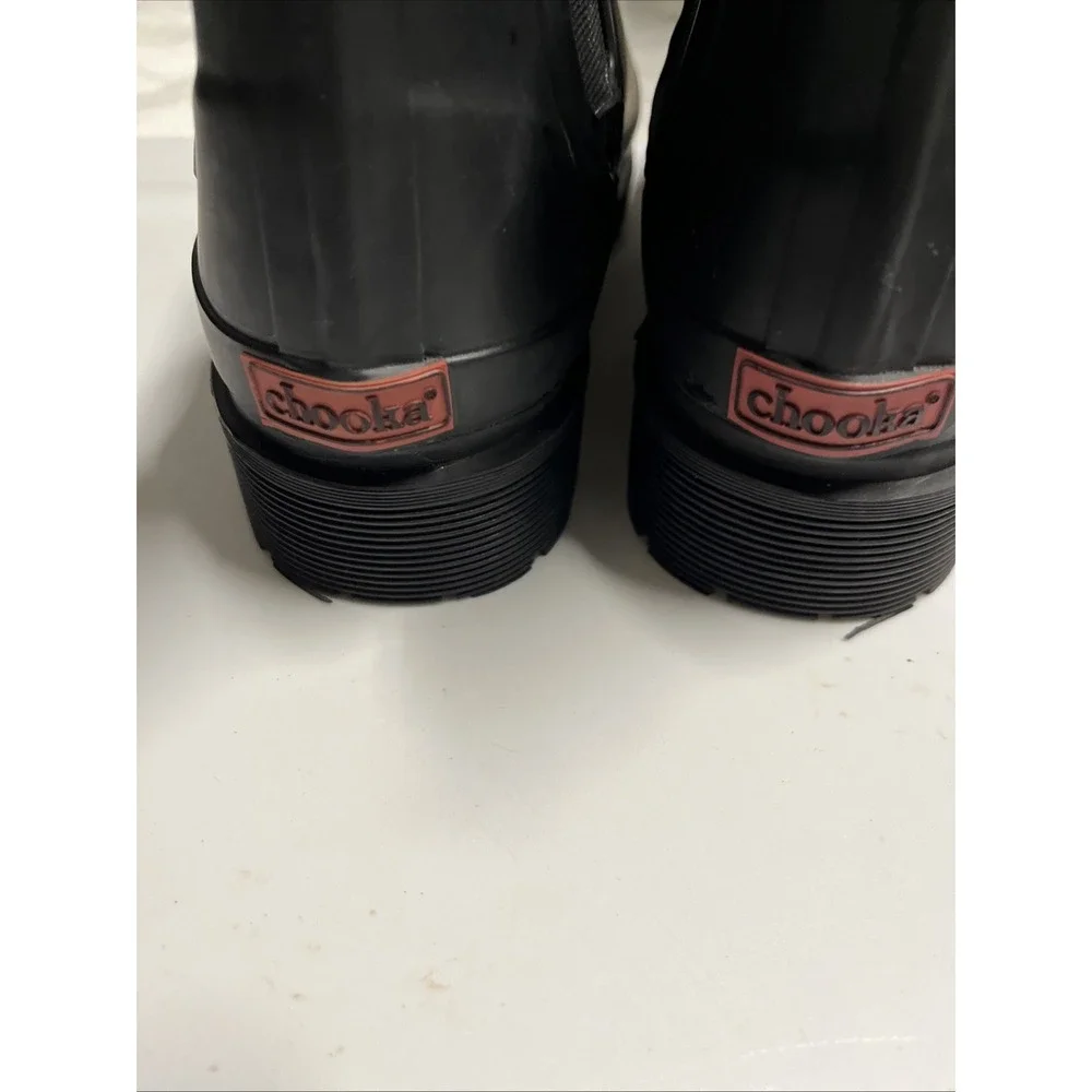 Chooka Everyday Neoprene Ankle Rain Boot Black